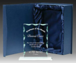 Monarch Jade Glass Trophy Award Includes Gift Box