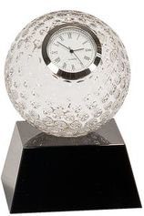 Golf Ball With Clock on Black Base - CRY6101L