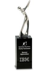 Silver Metal Golfer Trophy Award - CRY145S